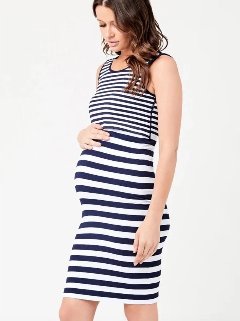 Ripe Maternity Striped Dress • Nursing Friendly